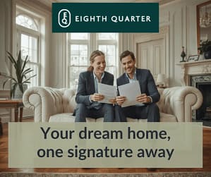 Homebuyers in a real estate agent about property for sale
